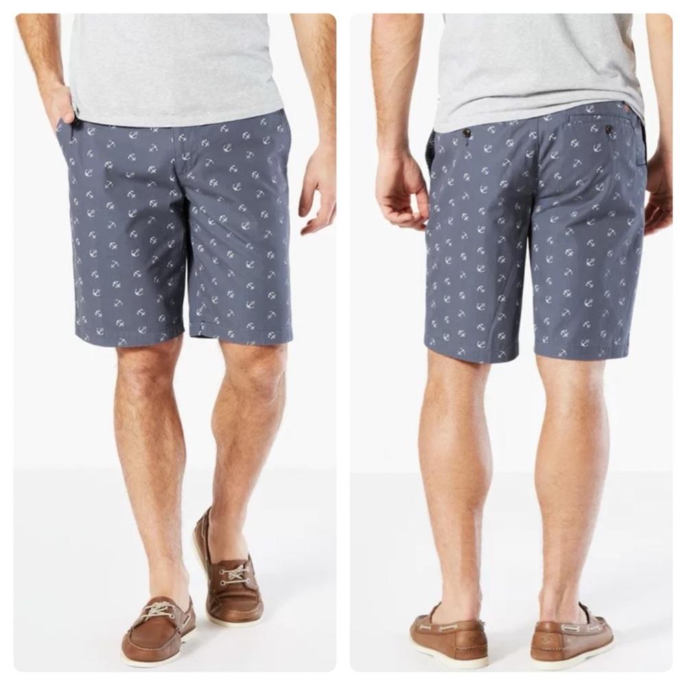 Dockers Casual Classic Fit Anchor Nautical Shorts W30